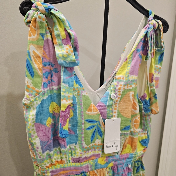 Sadie & Sage Mimosa Shoulder Tie Maxi Dress XS - Picture 6 of 12